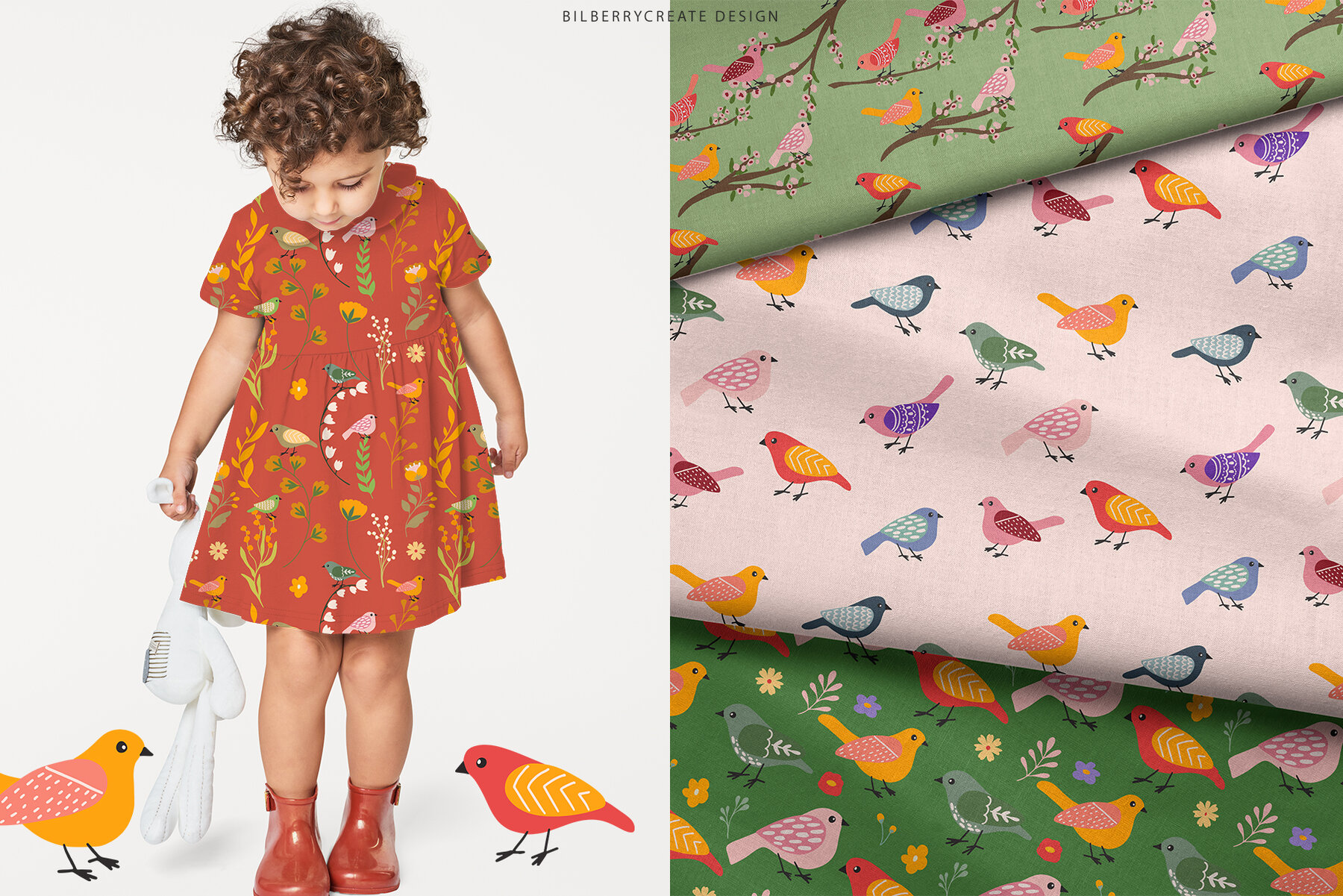 Early birds spring art set 6