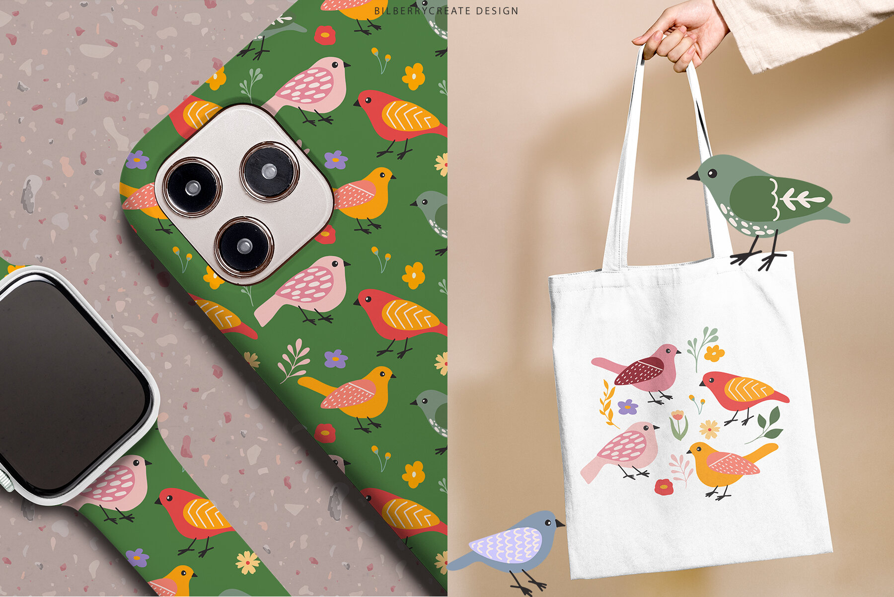 Early birds spring art set 8