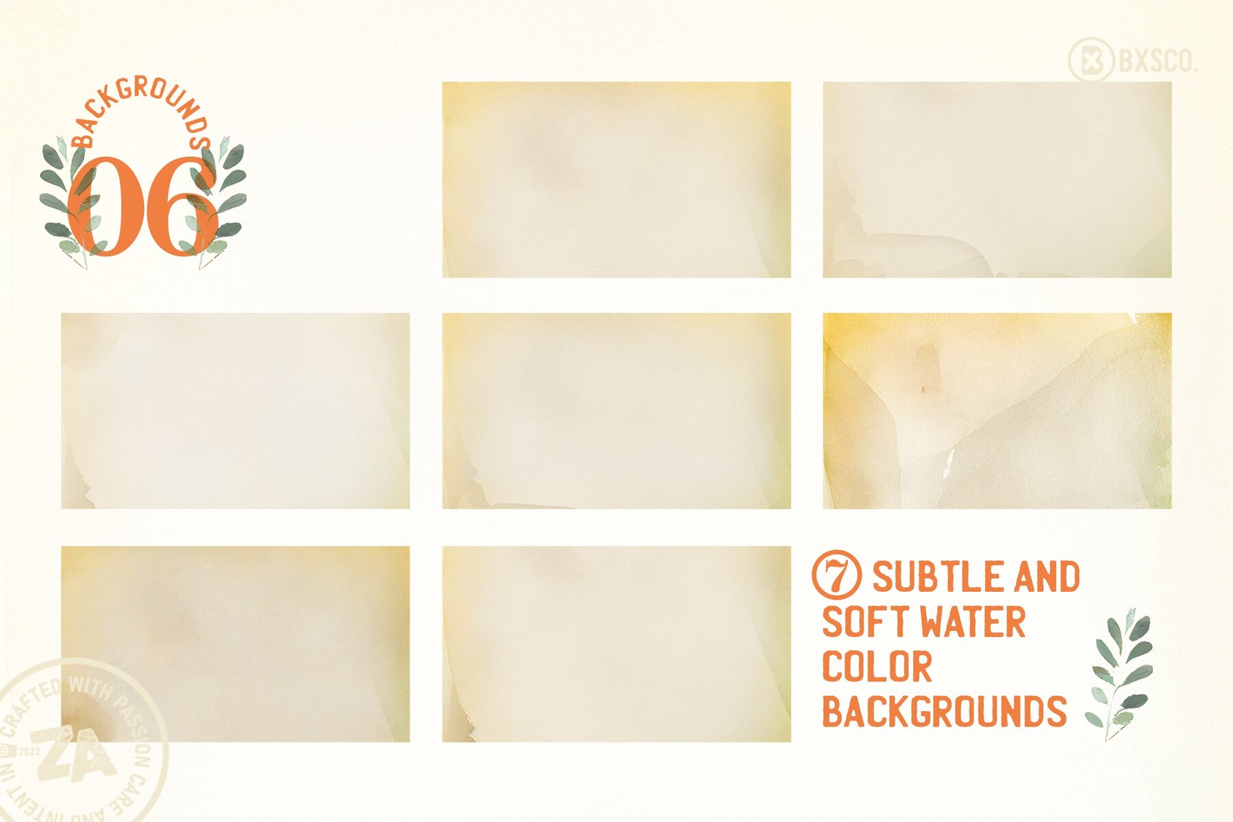 Abstract Earthy Watercolor Elements 8