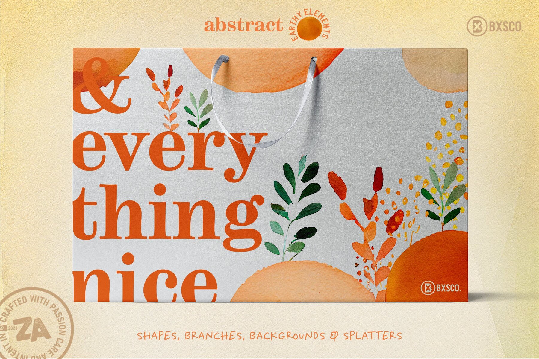 Abstract Earthy Watercolor Elements 10