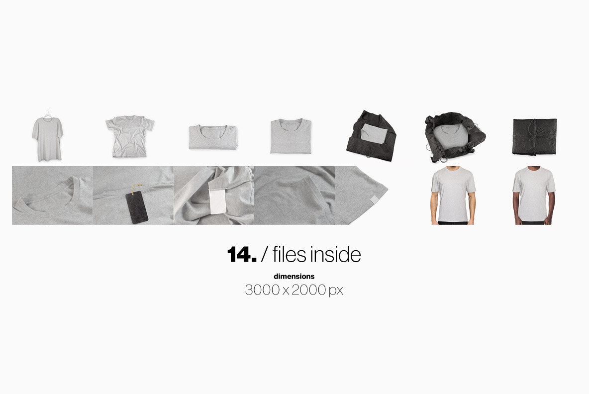 Heather T Shirt Mockup Pack 8