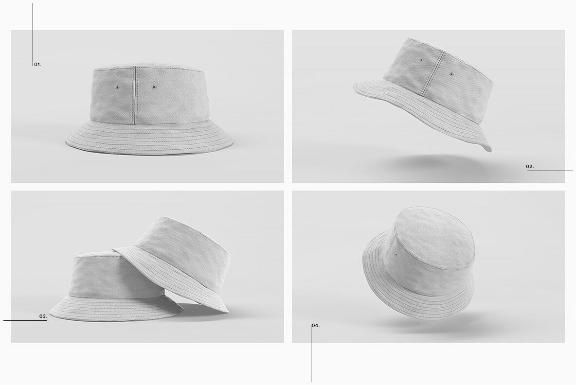 Bucket Hat Mockup Pack 3