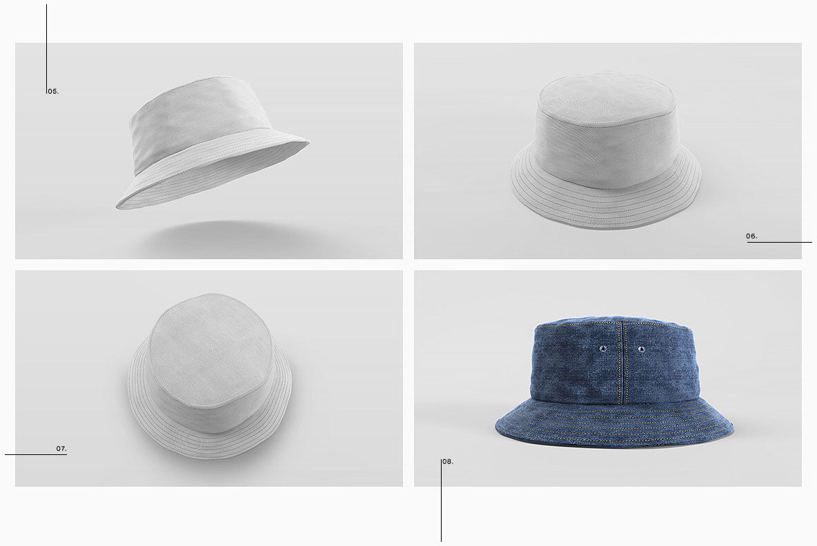 Bucket Hat Mockup Pack 4