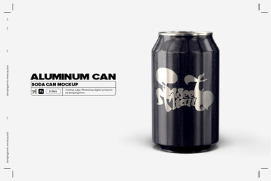 Aluminum Soda Can Mockup