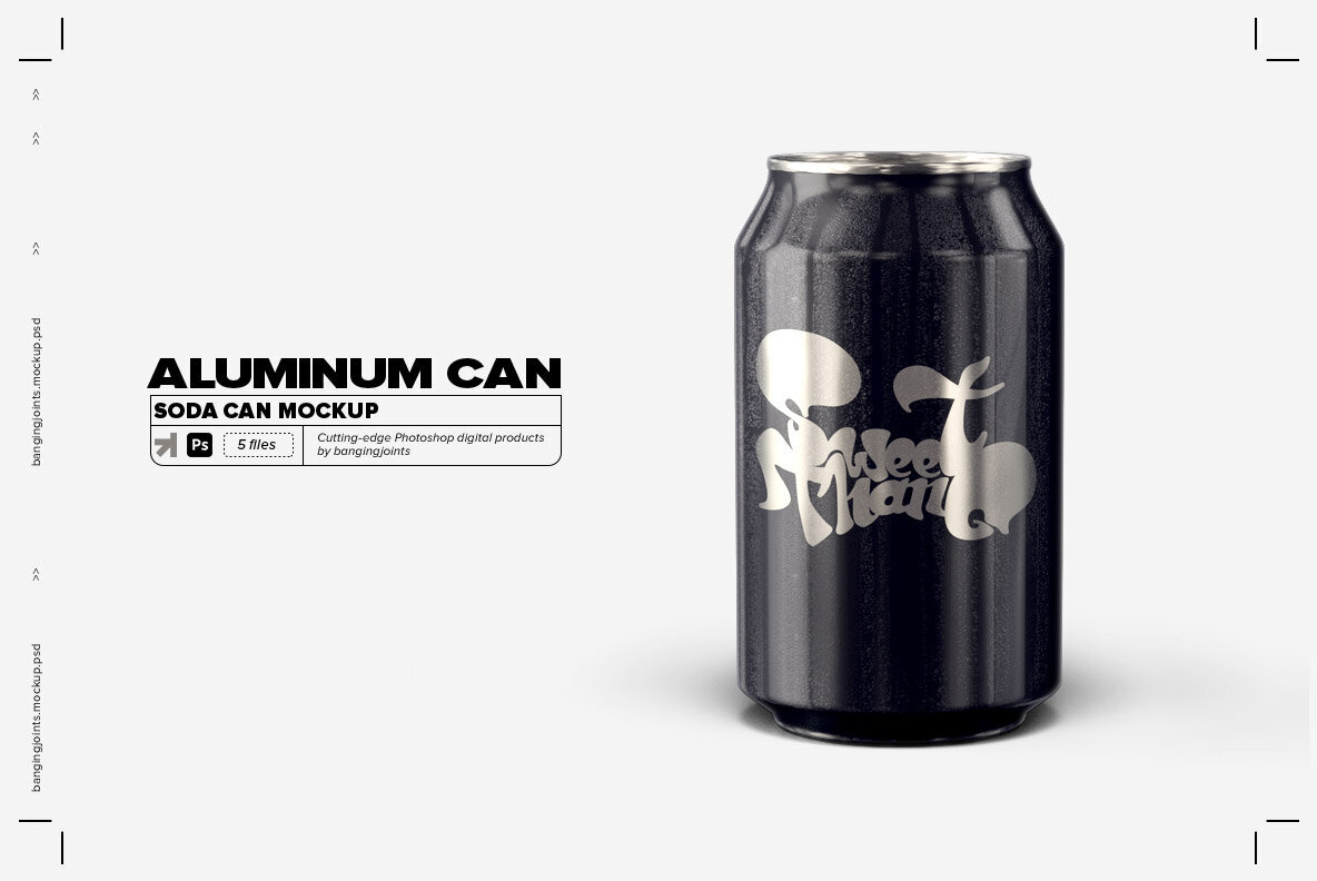 Aluminum Soda Can Mockup 1