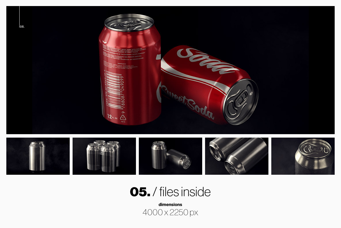 Aluminum Soda Can Mockup 5