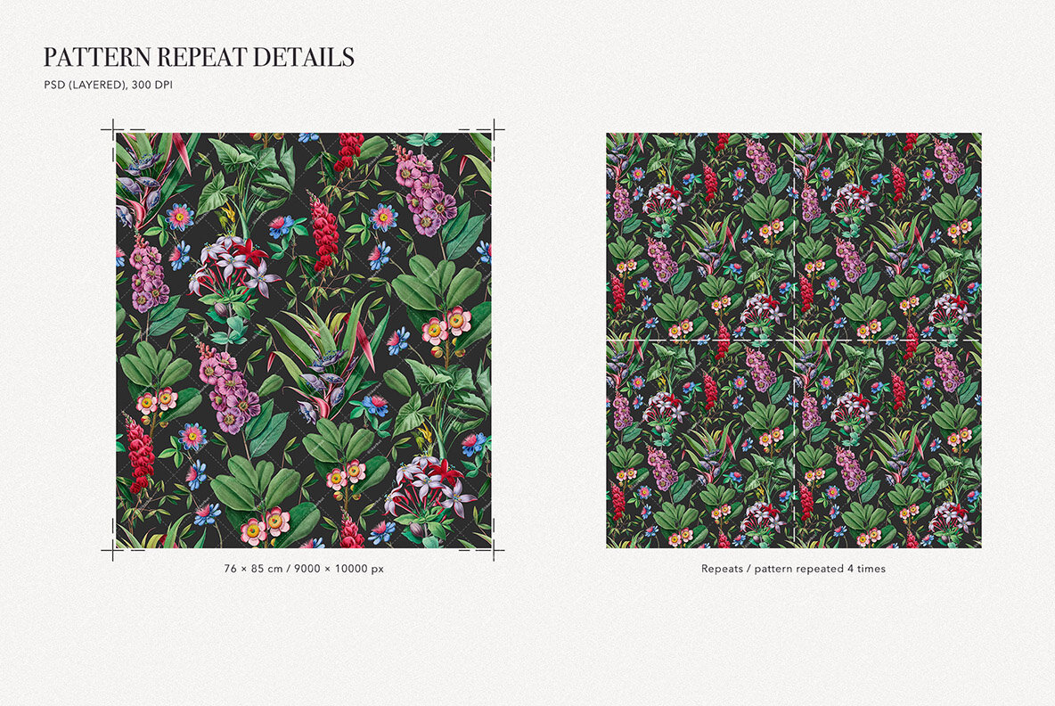 Elegant Botanical Pattern   Flowers 8