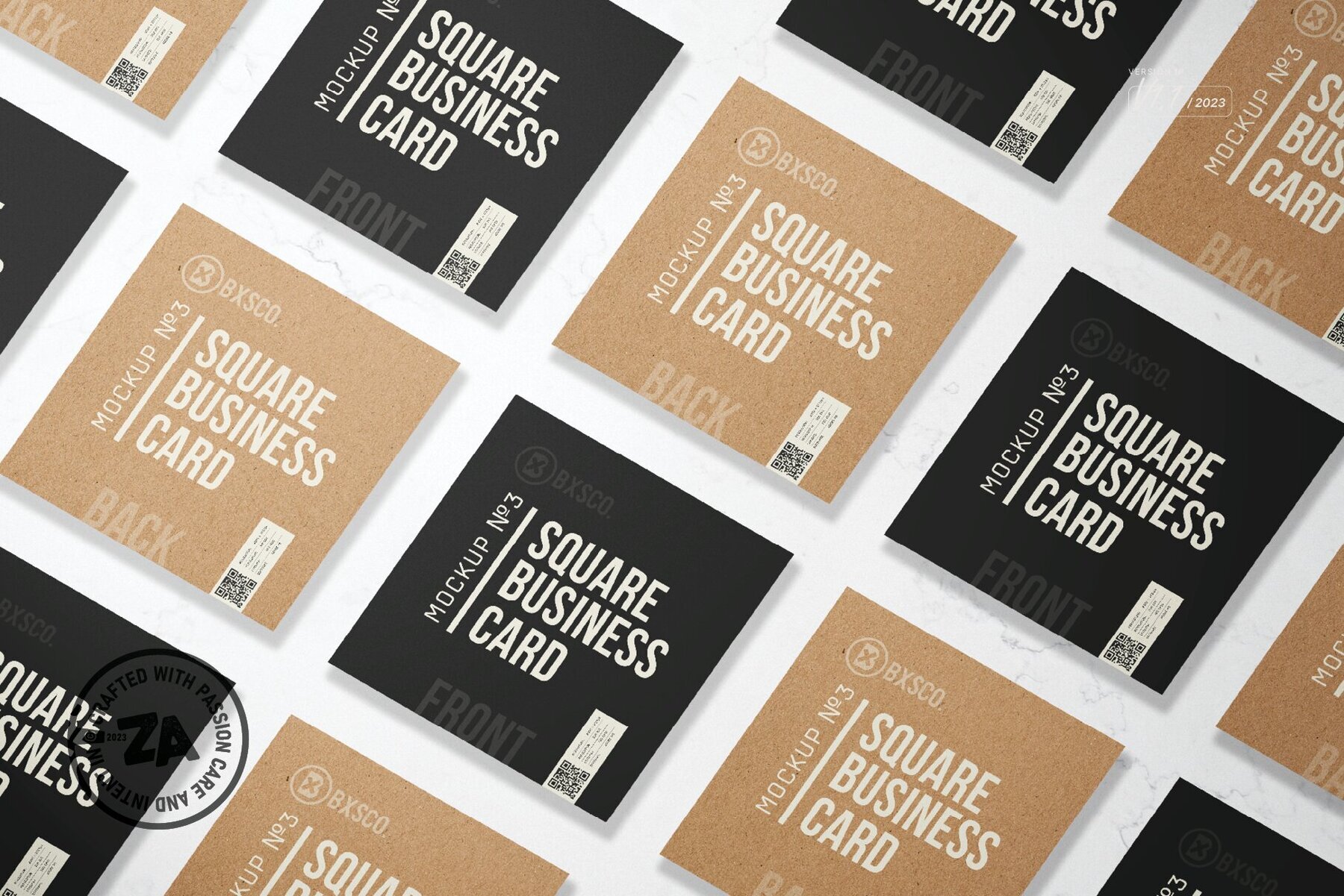 Square Business Card Mockup No  3 1