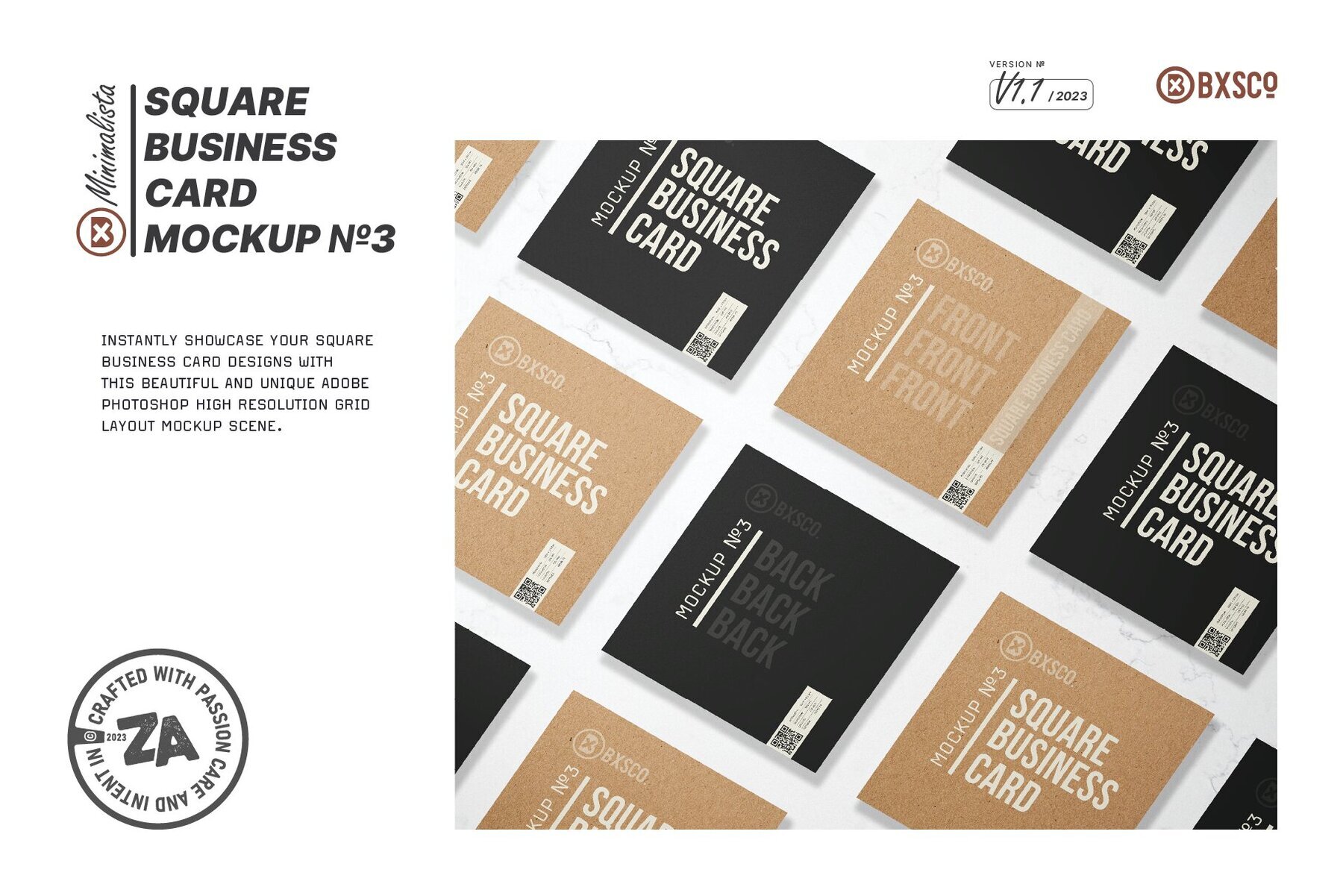 Square Business Card Mockup No  3 2