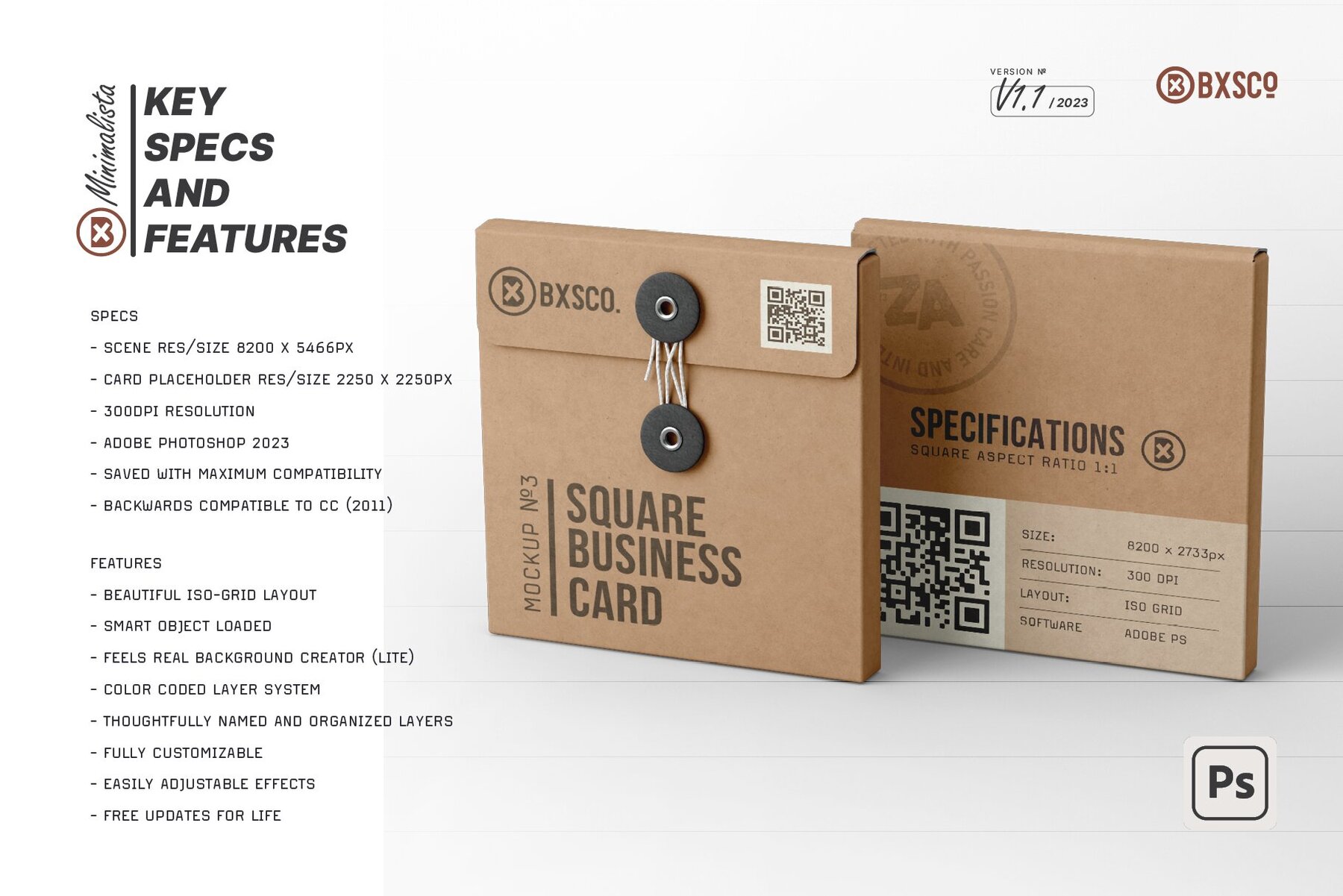 Square Business Card Mockup No  3 5