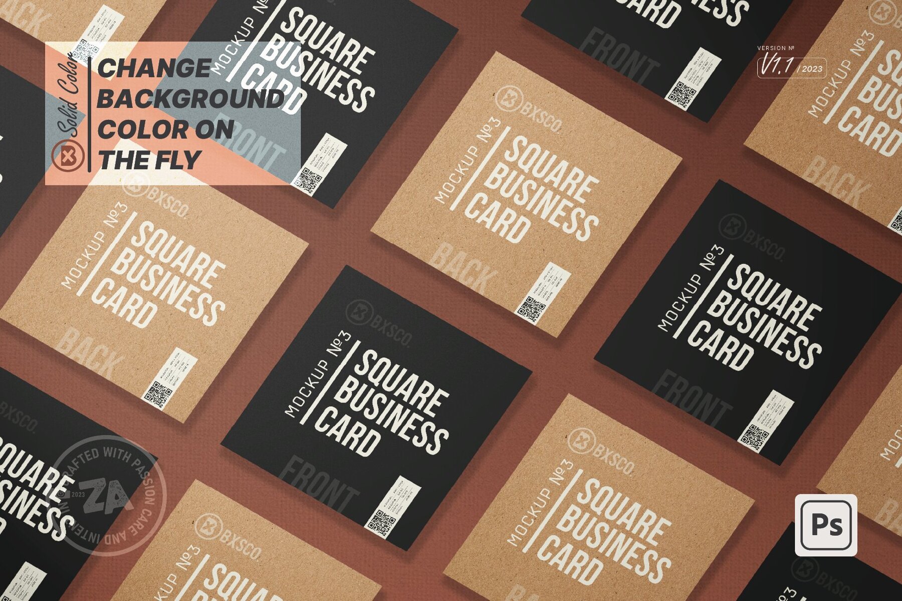 Square Business Card Mockup No  3 7