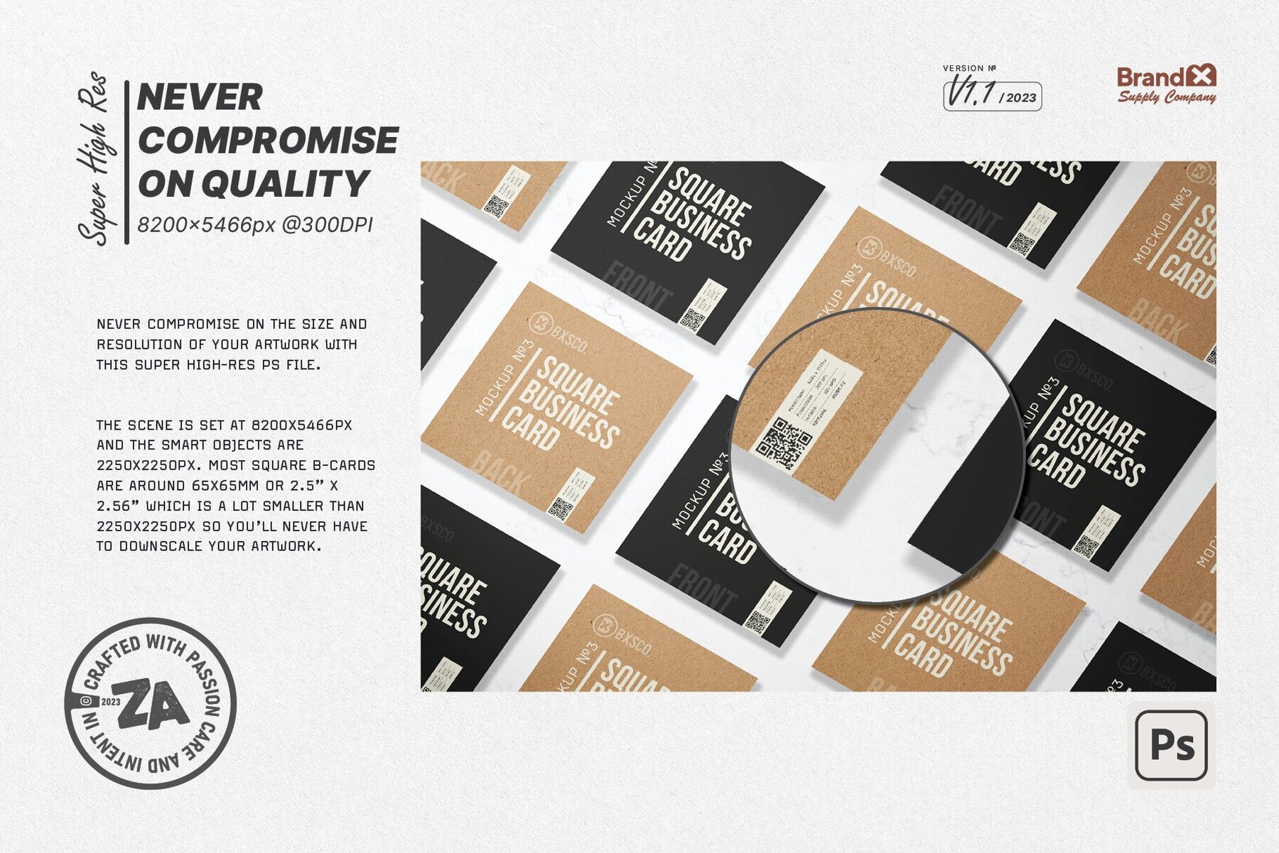 Square Business Card Mockup No  3 9