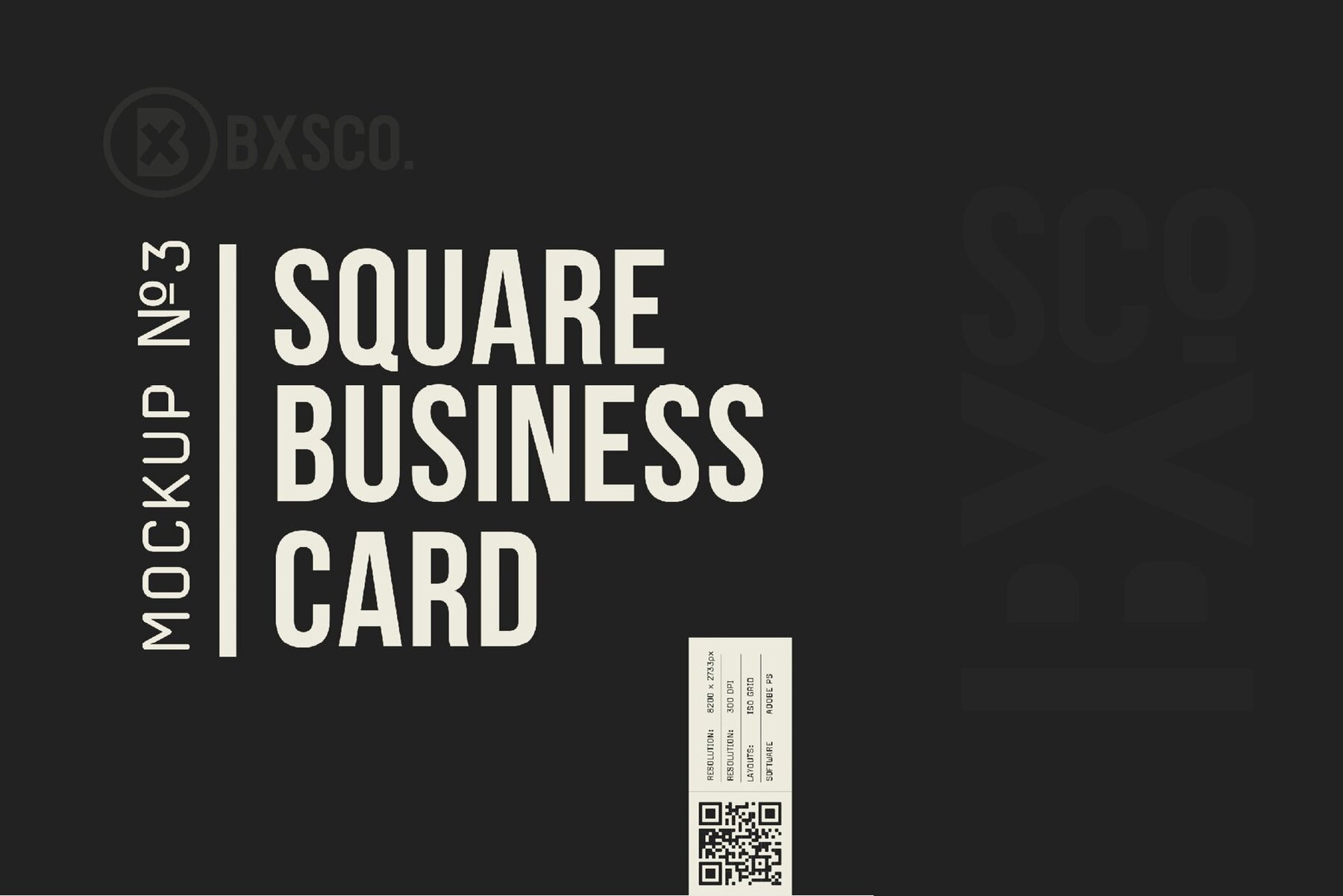 Square Business Card Mockup No  3 14