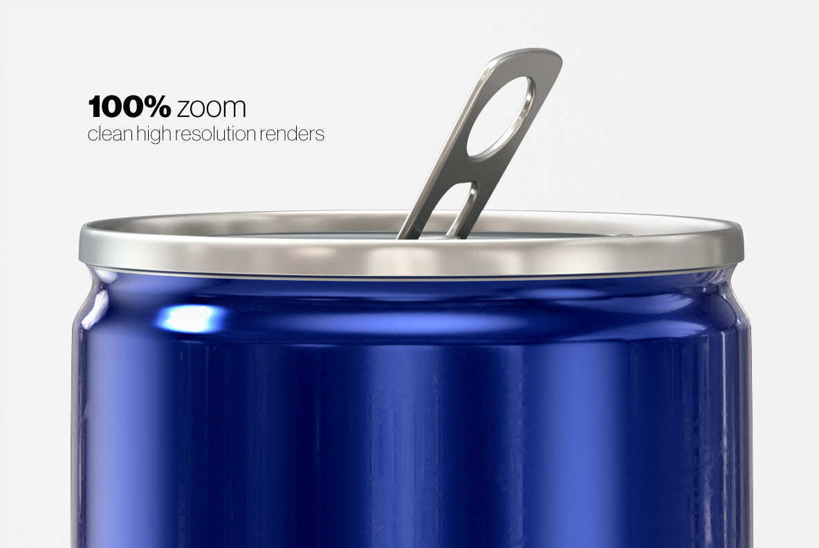 250ml Energy Drink Soda Can Mockup 6