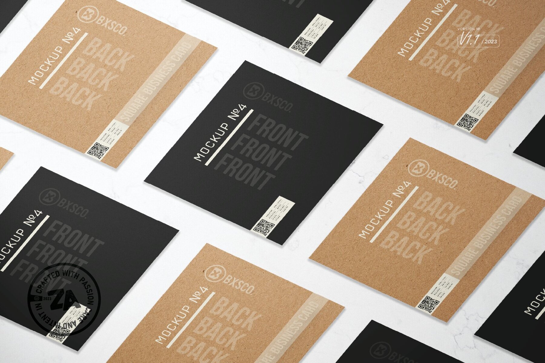 Square Business Card Mockup No  4 1