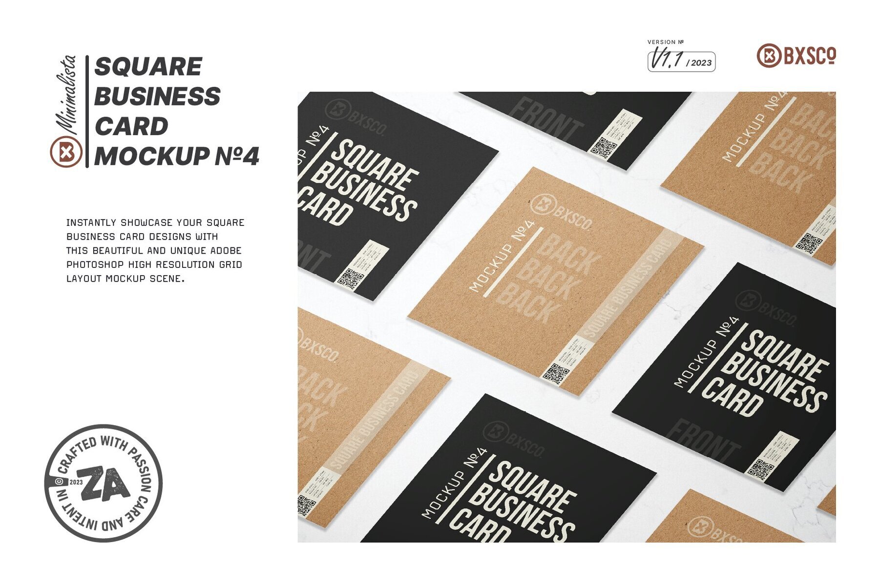 Square Business Card Mockup No  4 2