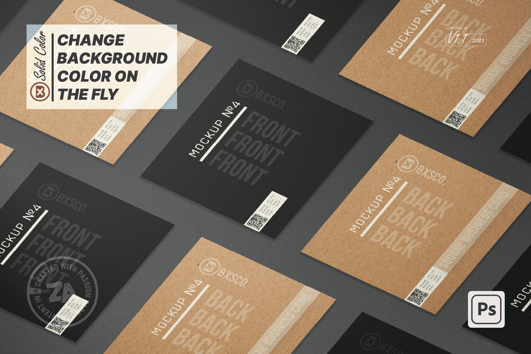 Square Business Card Mockup No  4 7