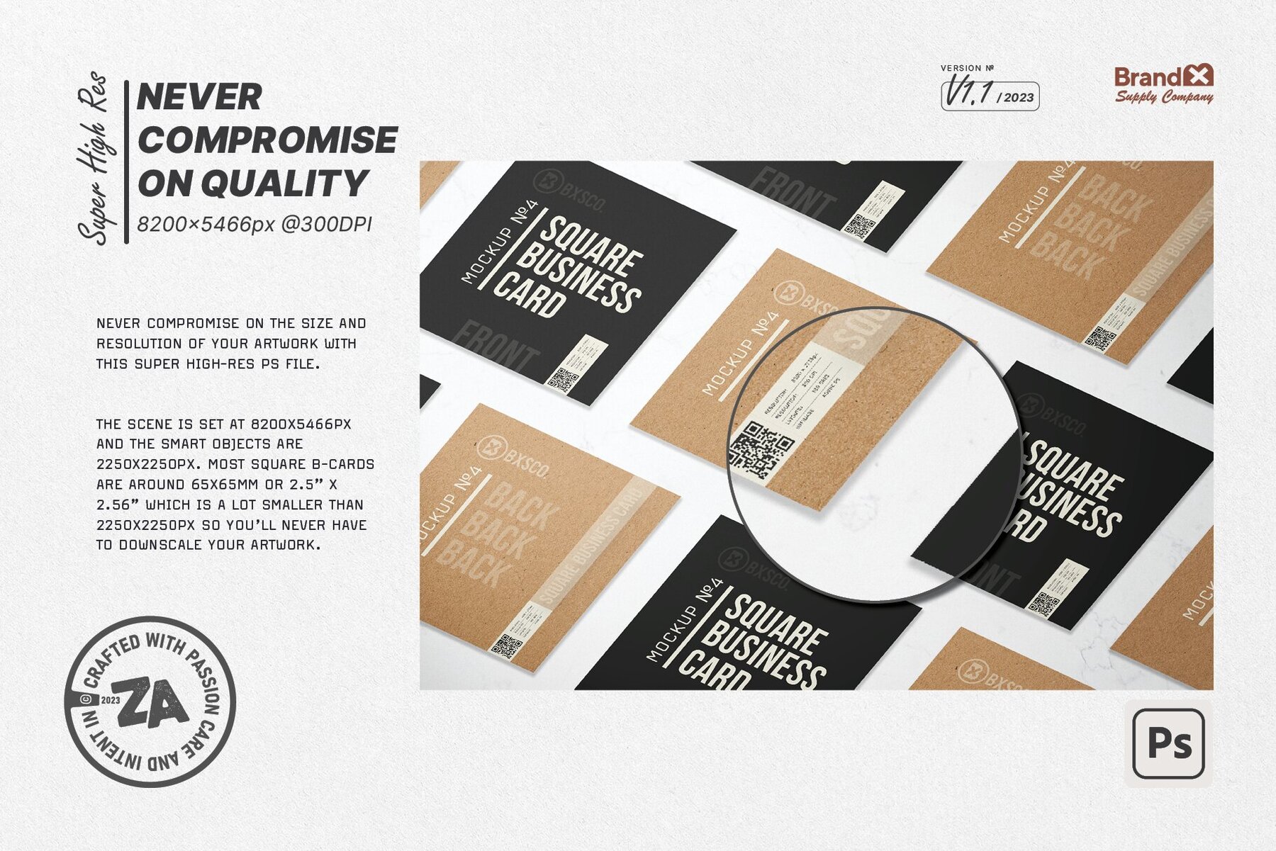 Square Business Card Mockup No  4 9