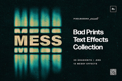 Printed Mess Text  Logo Effects Collection
