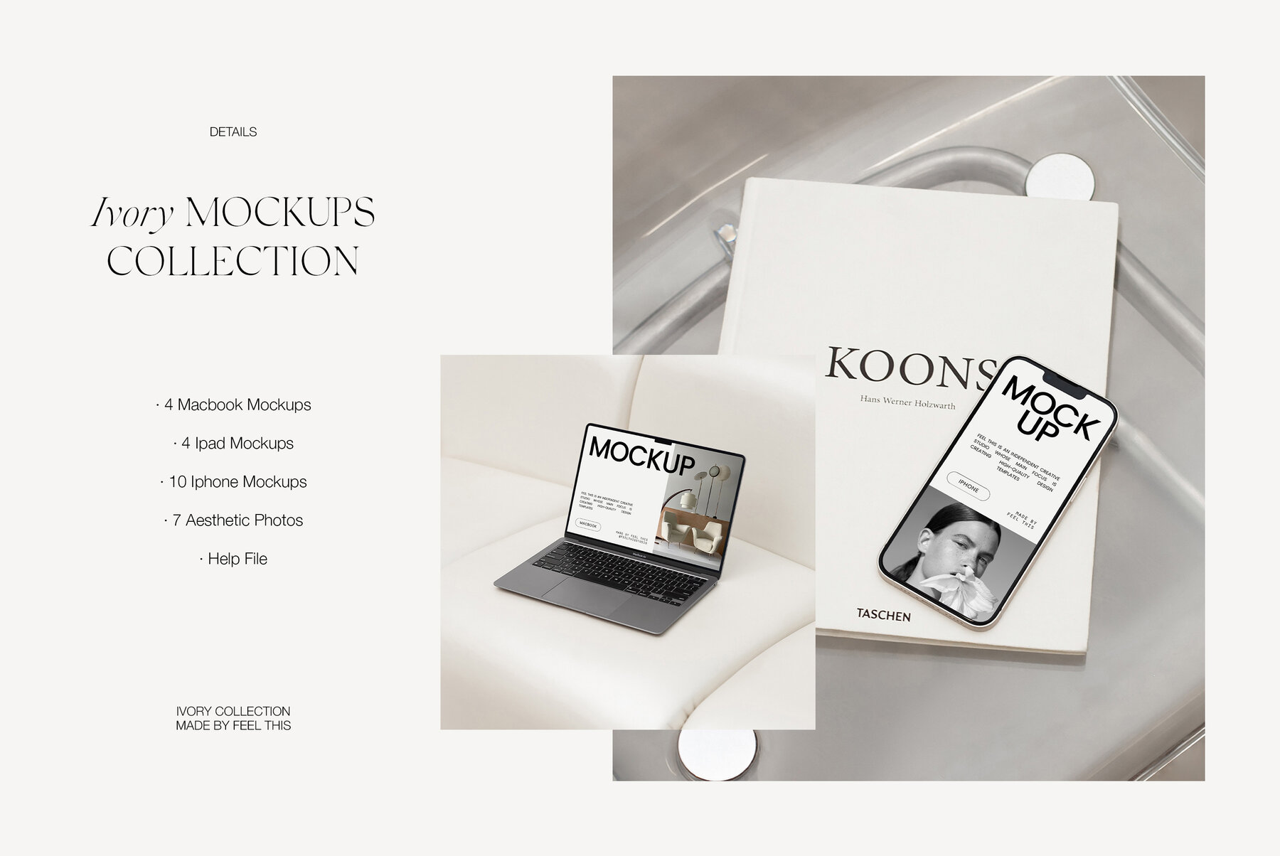 Apple Digital Devices Mockups Macbook Iphone Ipad for Photoshop 7