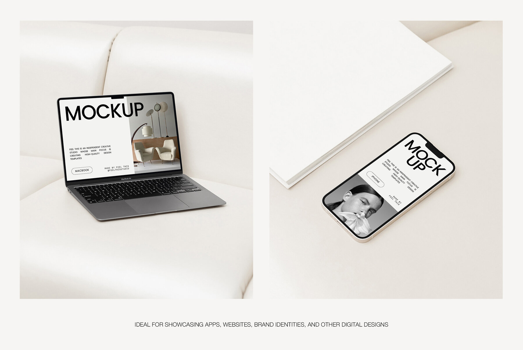 Apple Digital Devices Mockups Macbook Iphone Ipad for Photoshop 8
