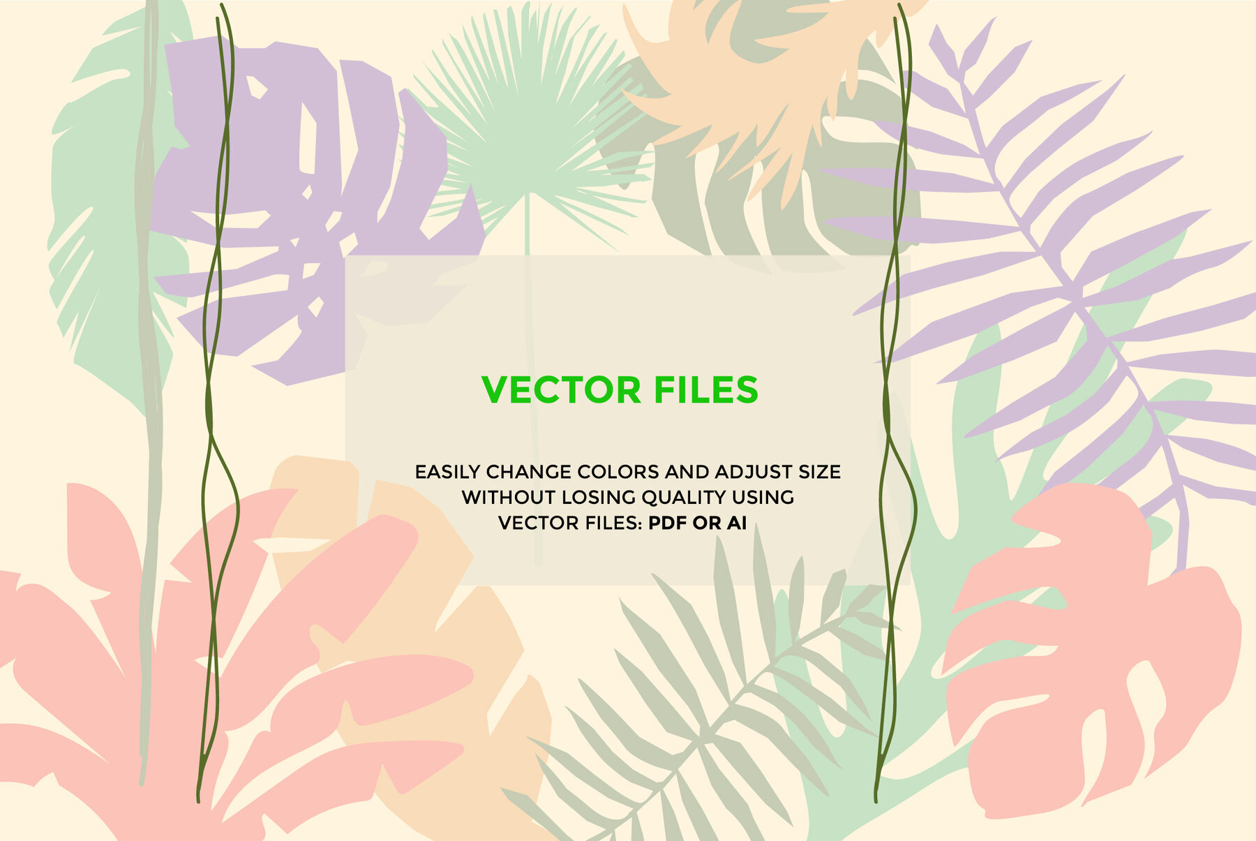 Tropical Forest Jungle Leaves 3