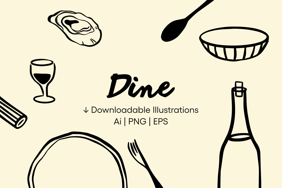 Dine   Illustration Bundle 1