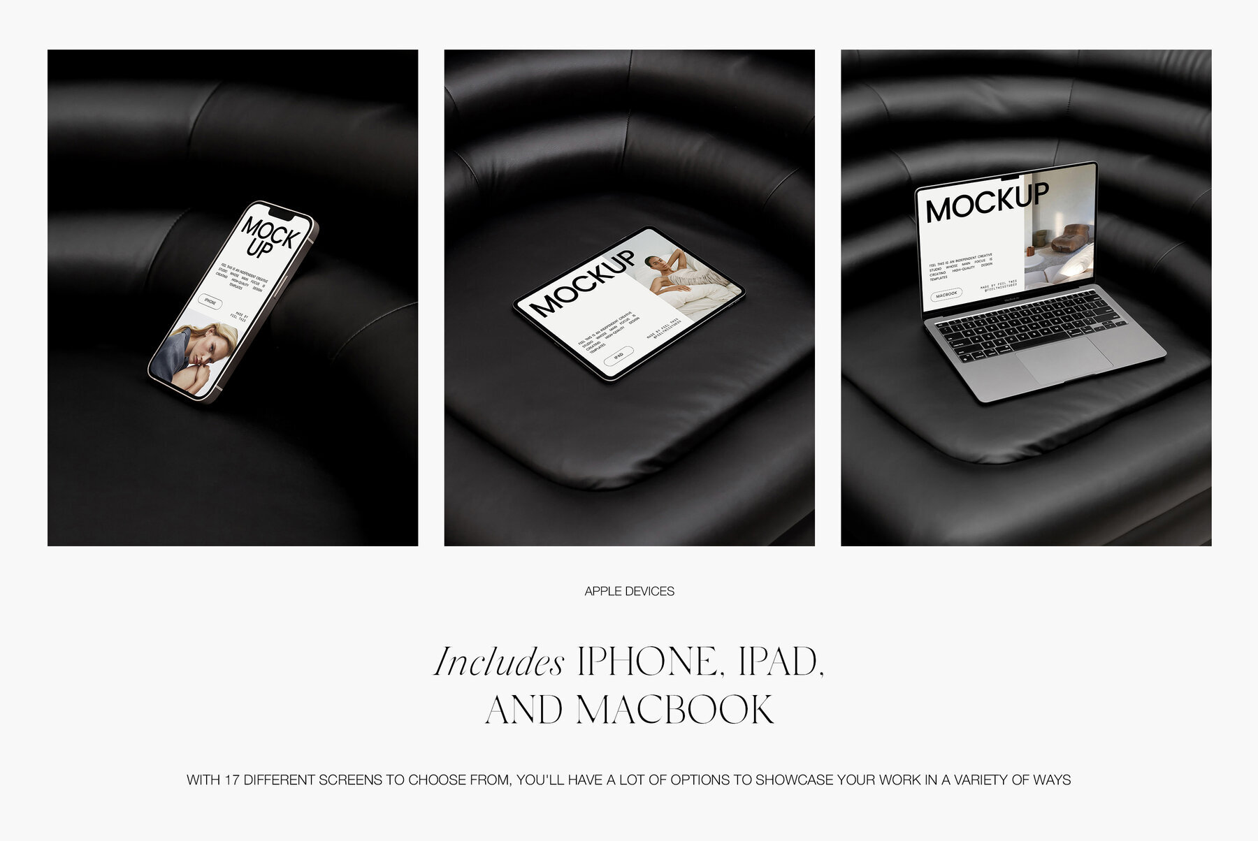 Apple Digital Devices Mockups Macbook Iphone Ipad for Photoshop 3