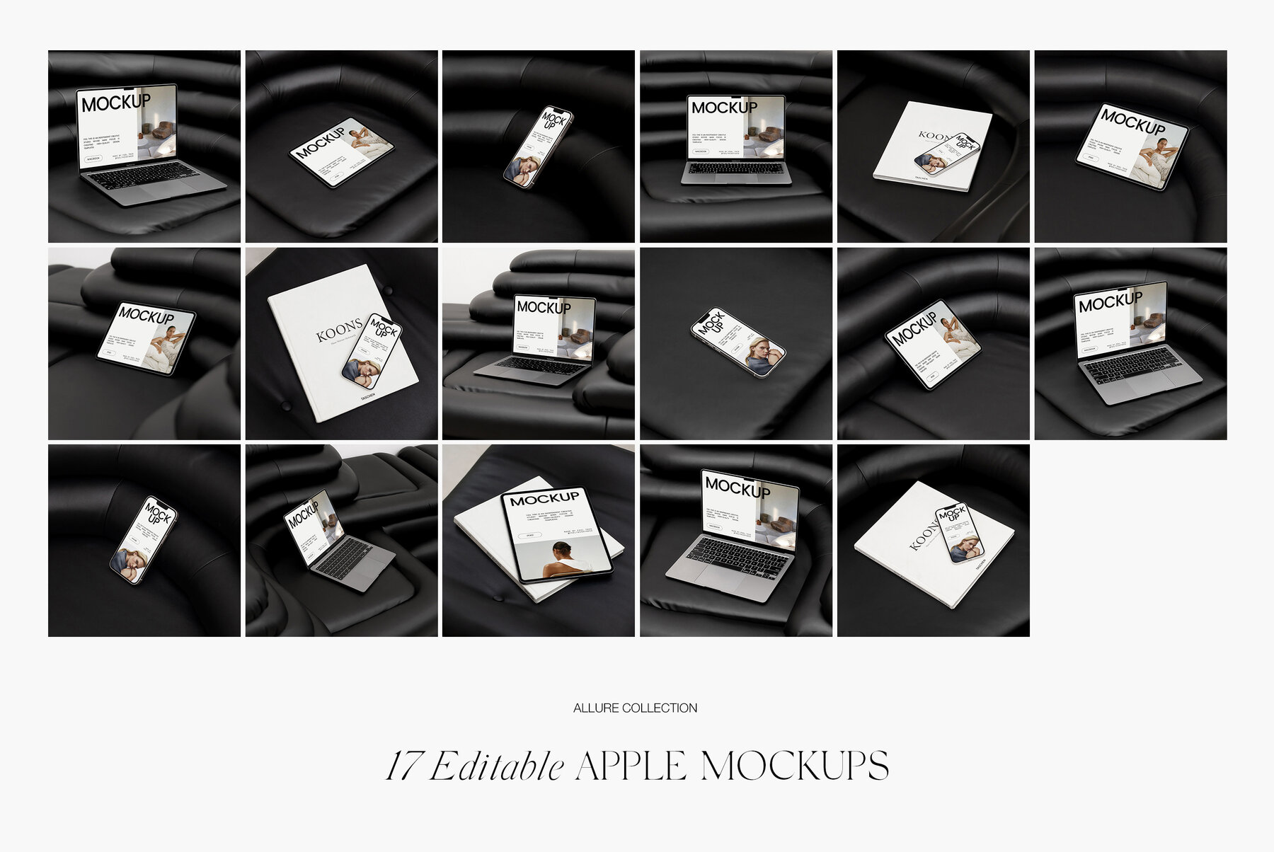 Apple Digital Devices Mockups Macbook Iphone Ipad for Photoshop 9