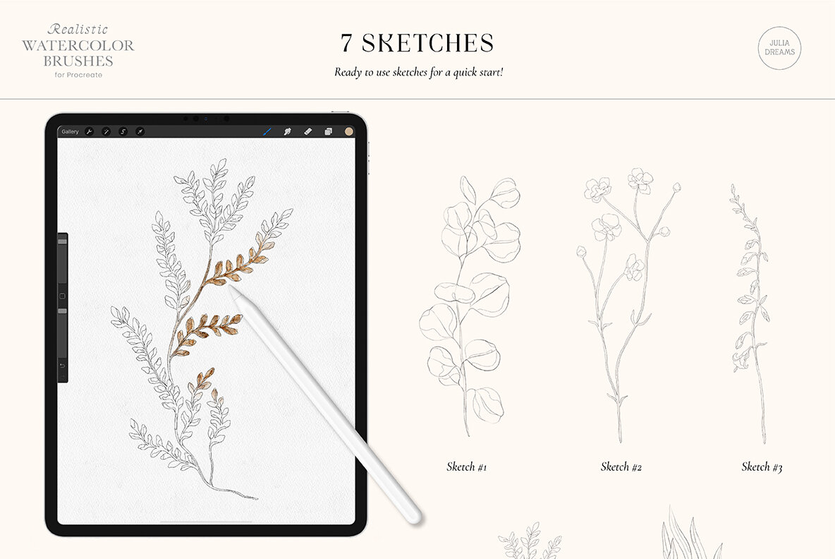 Realistic Watercolor Procreate Brushes 9