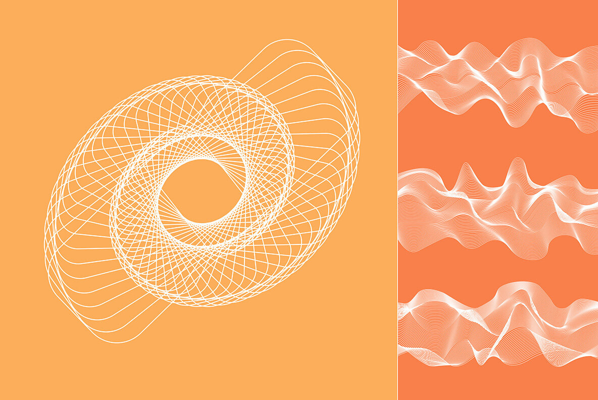 Abstract Twirls Elements Pack 8