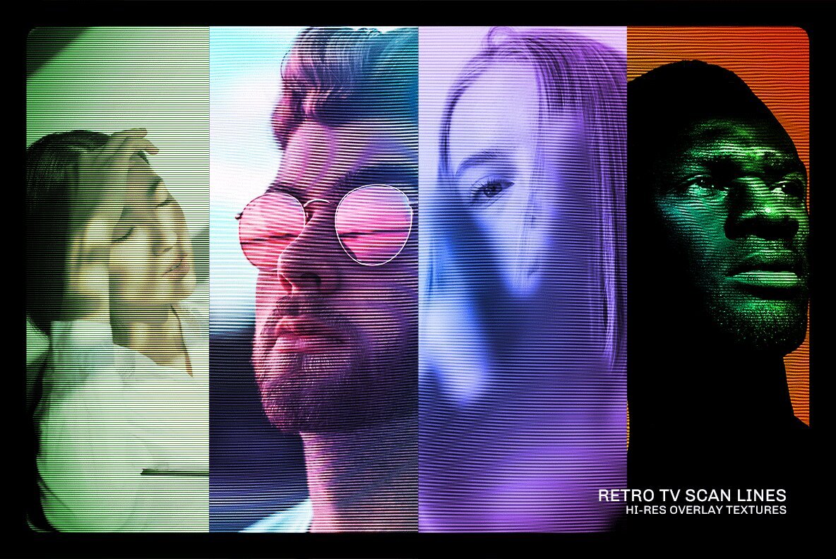 Retro TV Scan Lines 4