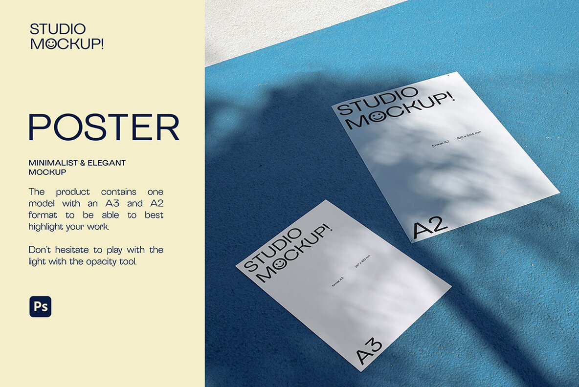 On The ground   minimalist mockup 1