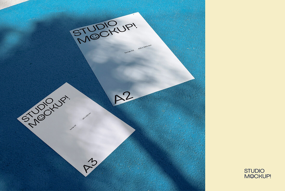 On The ground   minimalist mockup 2