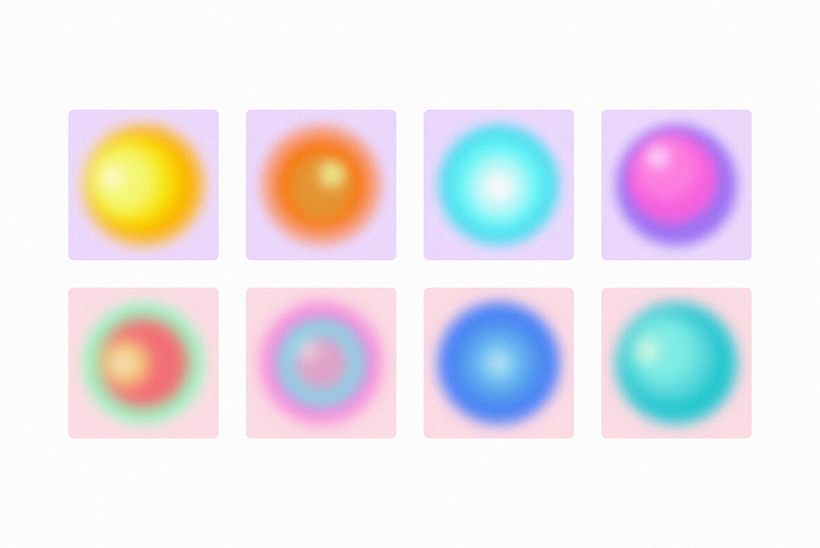 Round Circle Gradient Textures Pack 2