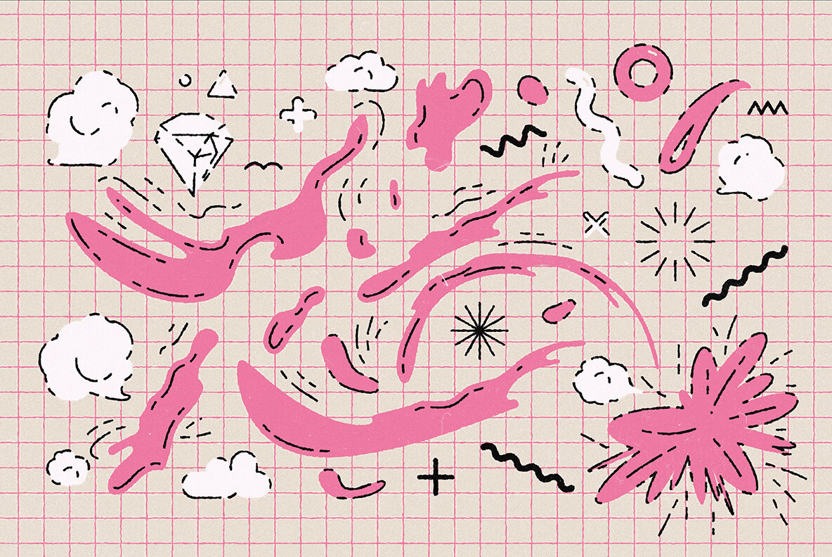 Vector Bold Doodle Characters Kit 5