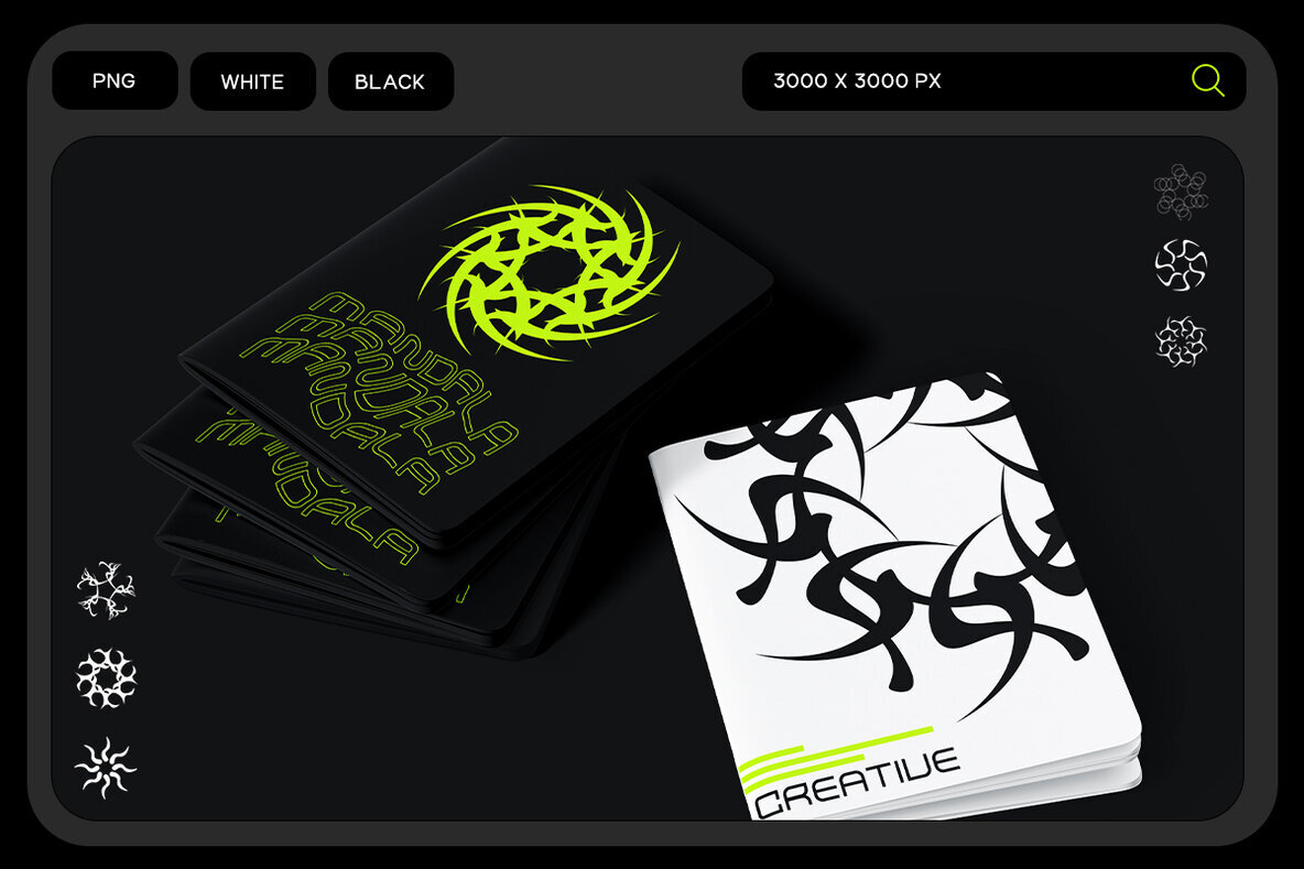 Acid Mandala   vector shapes 3