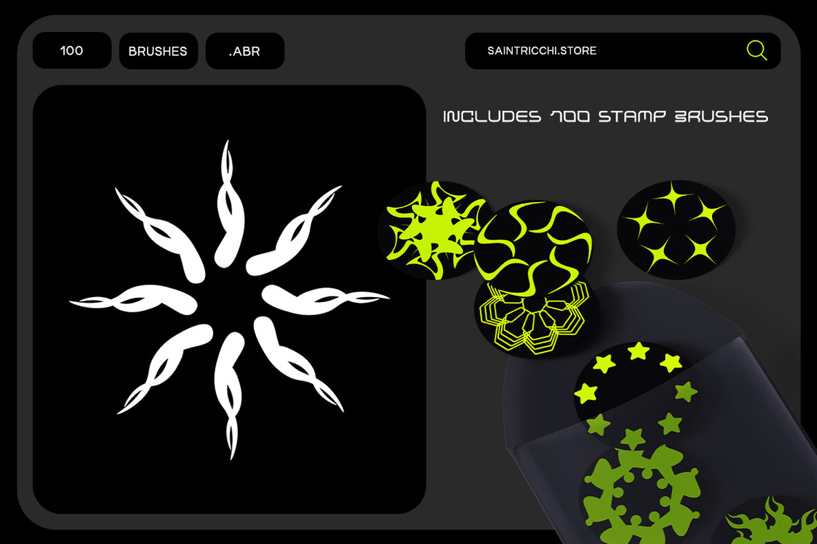 Acid Mandala   vector shapes 5