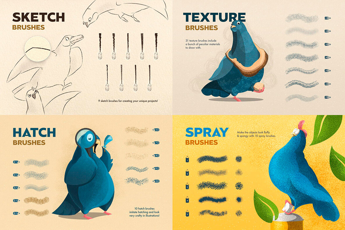 Illustrator Brushes Bundle 7