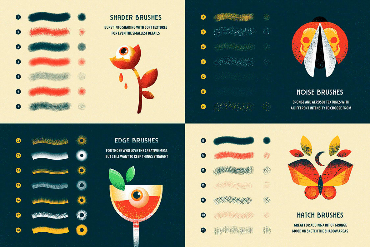 Illustrator Brushes Bundle 13