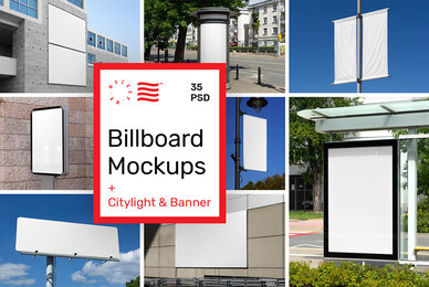 City Billboard Mockups   Citylight  Banner