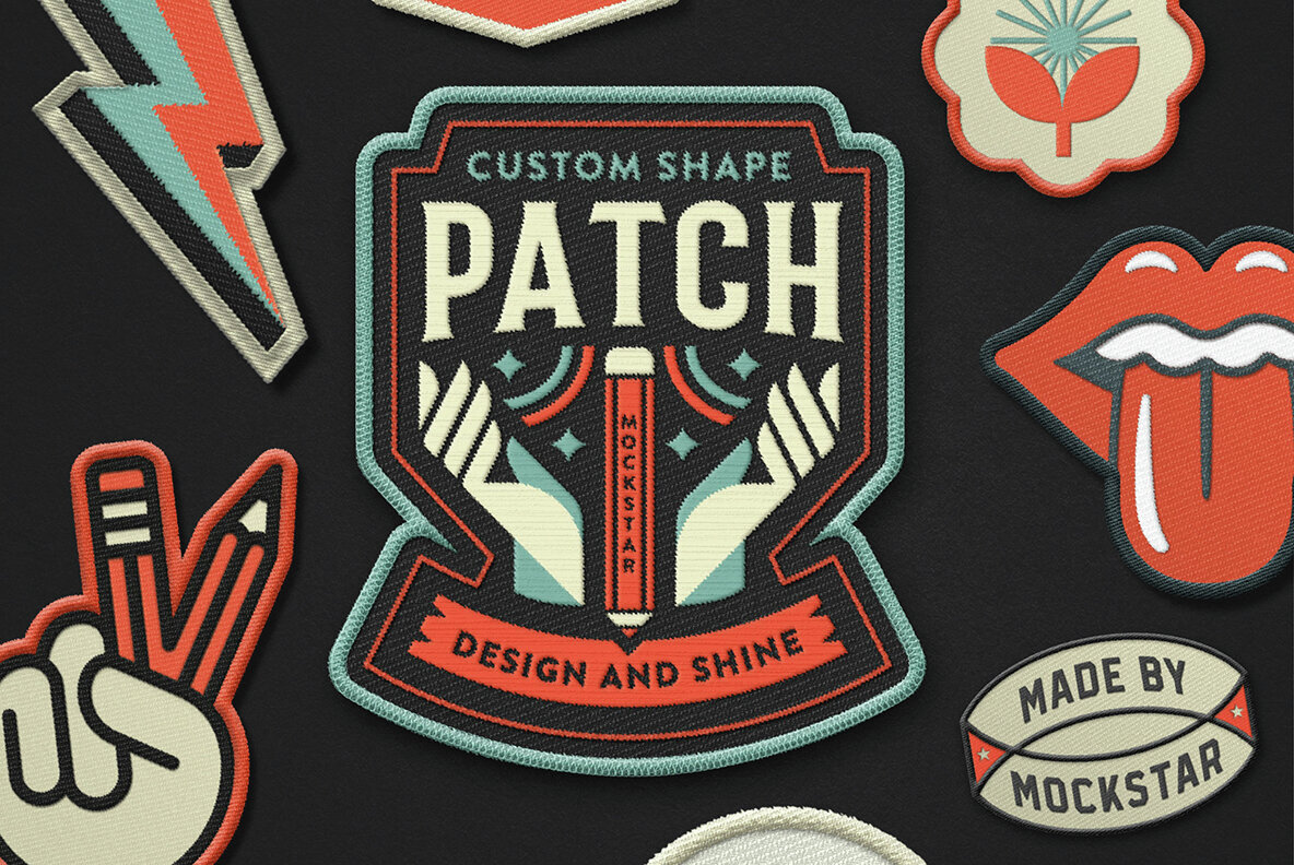 Custom Embroidery Patch mockup 1