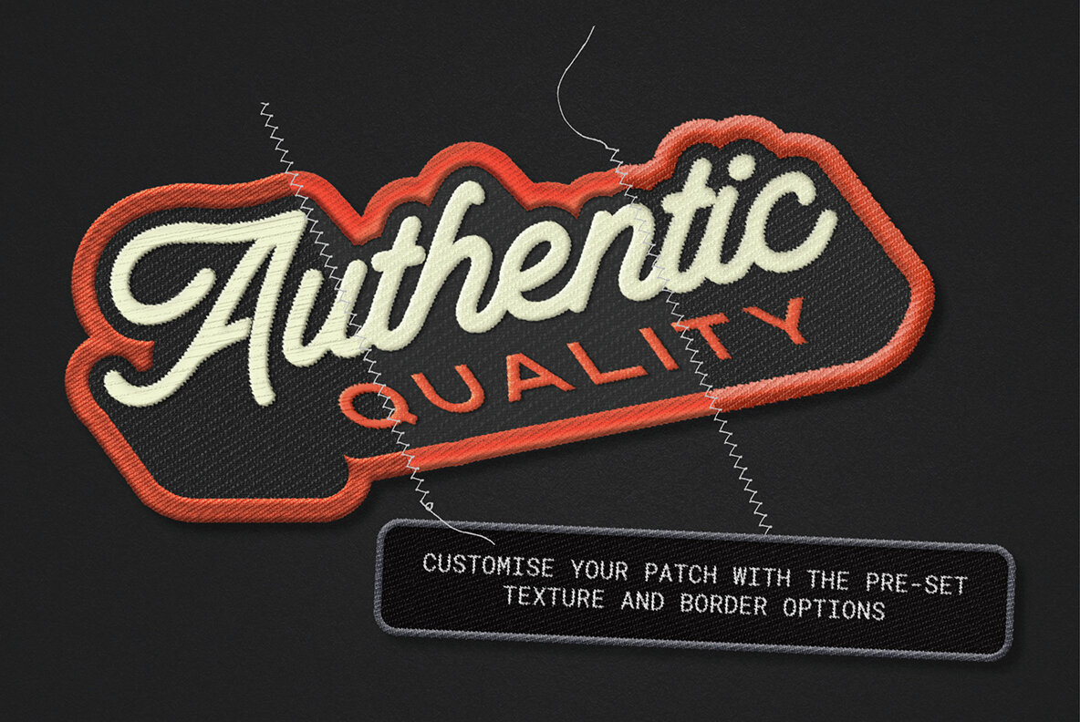 Custom Embroidery Patch mockup 6