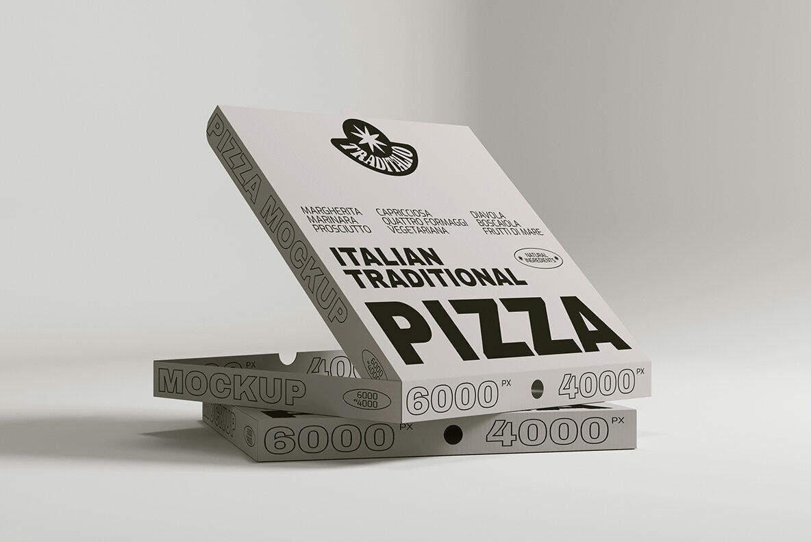 Open Pizza Box Mockup 1