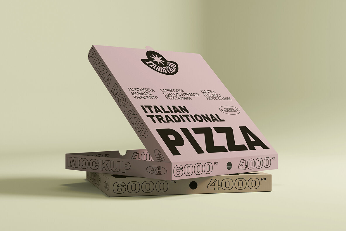 Open Pizza Box Mockup 2