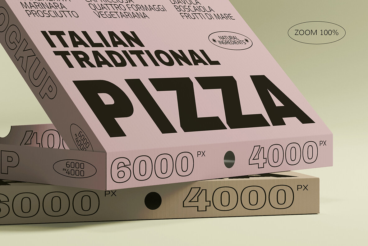 Open Pizza Box Mockup 3
