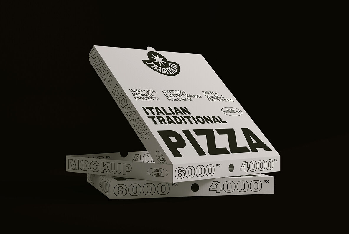 Open Pizza Box Mockup 5
