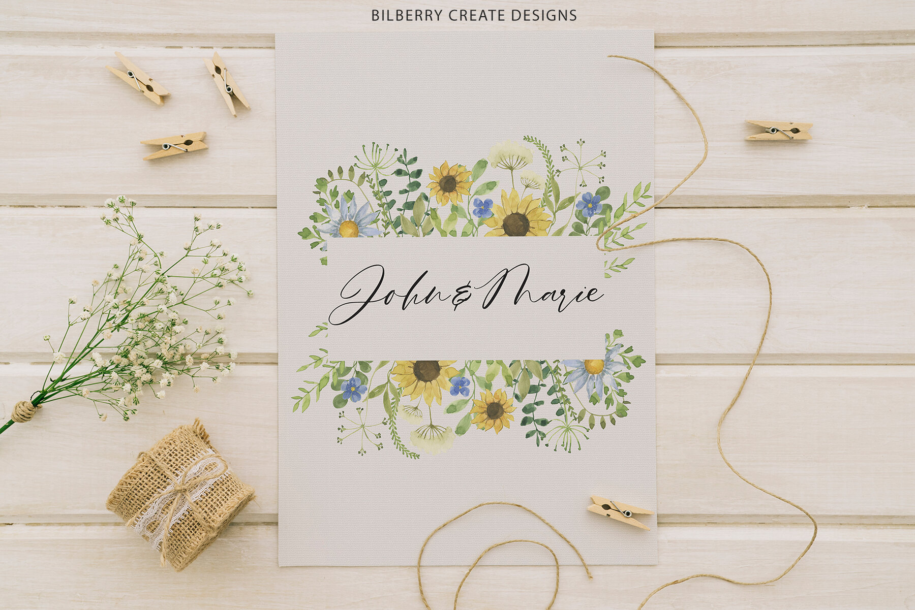 Watercolor Spring Rituals Stock Art 3