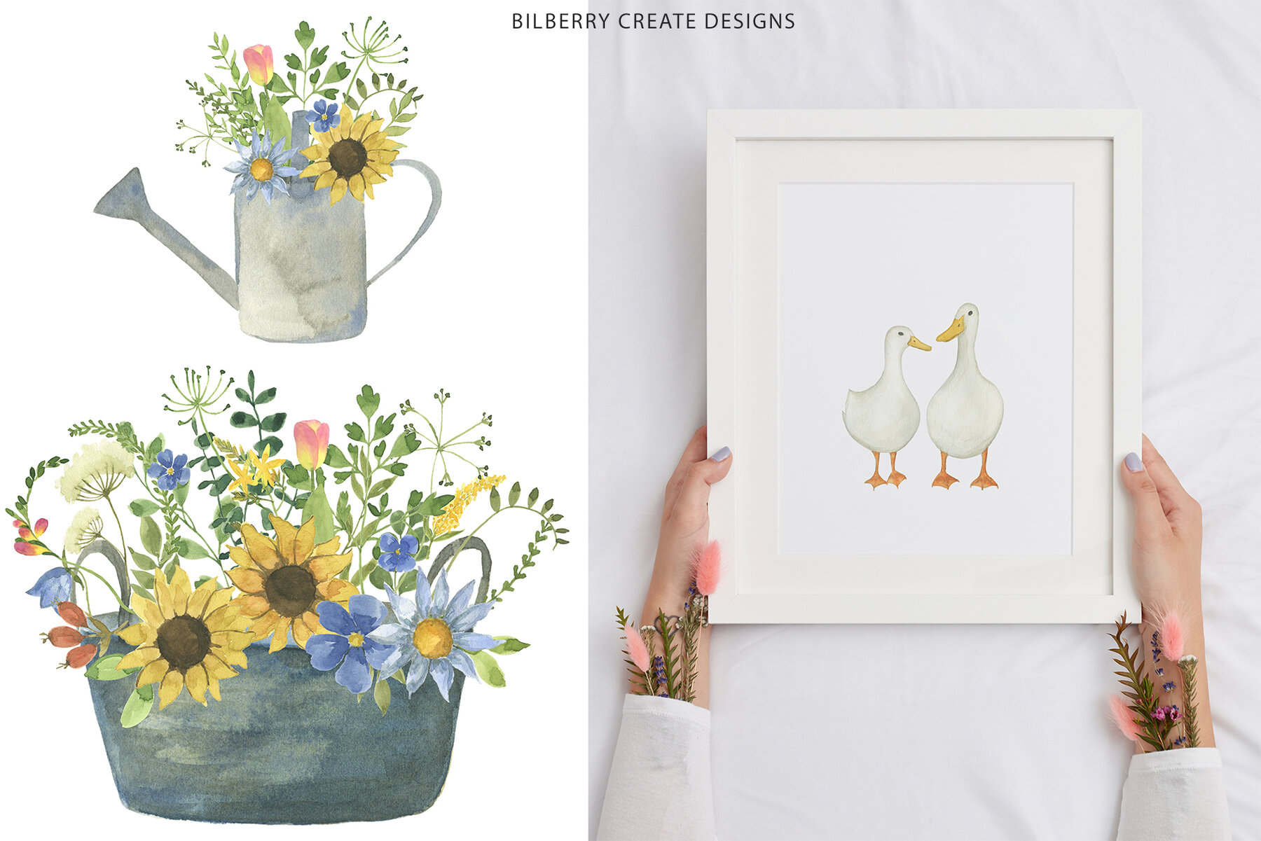 Watercolor Spring Rituals Stock Art 6