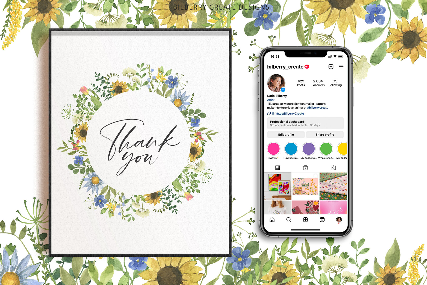 Watercolor Spring Rituals Stock Art 17